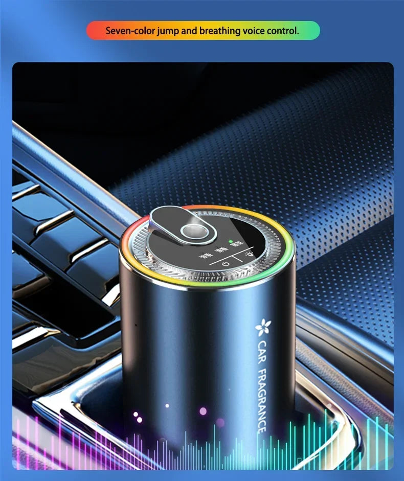1000mAh Car Air Freshener USB Rechargeable Fragrance Diffuser LED Light Smell Distributor Aromatherapy Scent Air Refresher