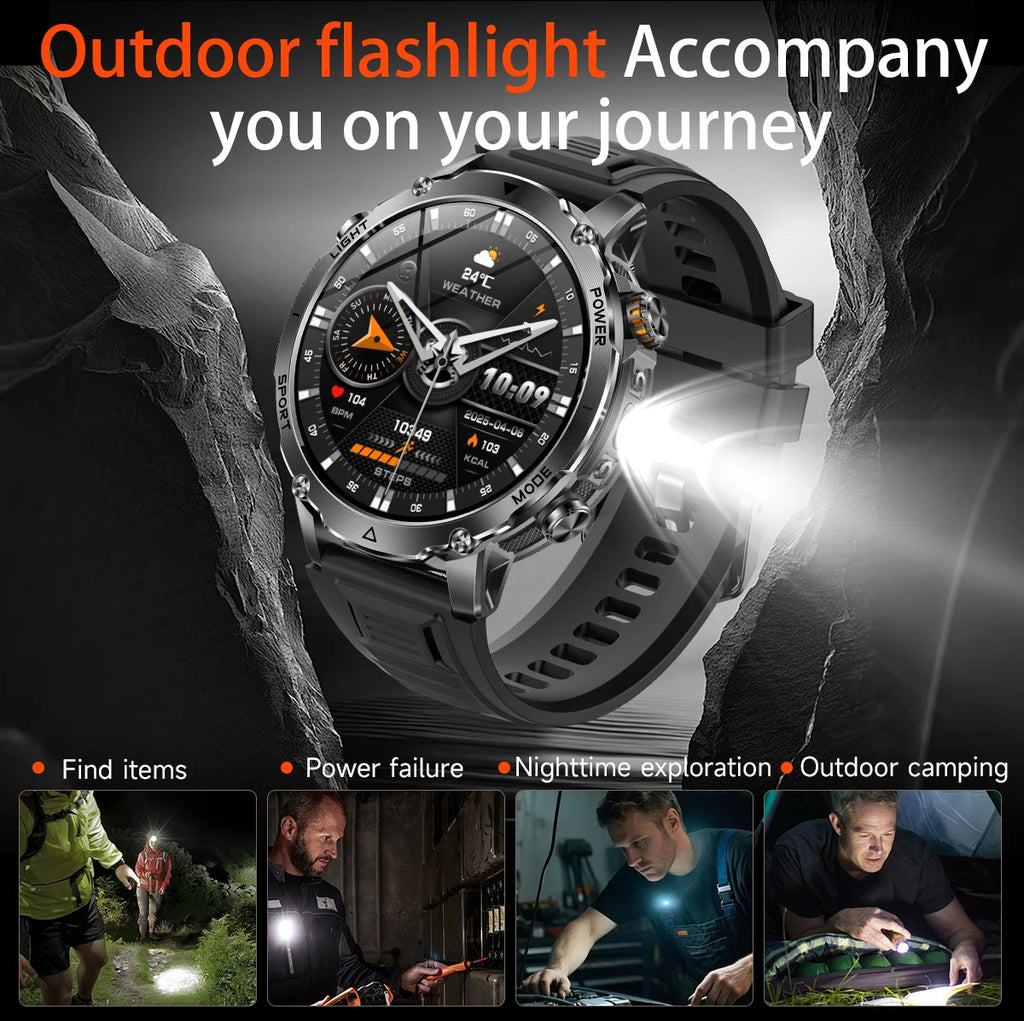 LIGE Men Smart Watch 1400 mAh 1.7 Inch Screen Bluetooth Call Voice Assistant Watch Sport Fitness IP68 Waterproof Smartwatch 2026