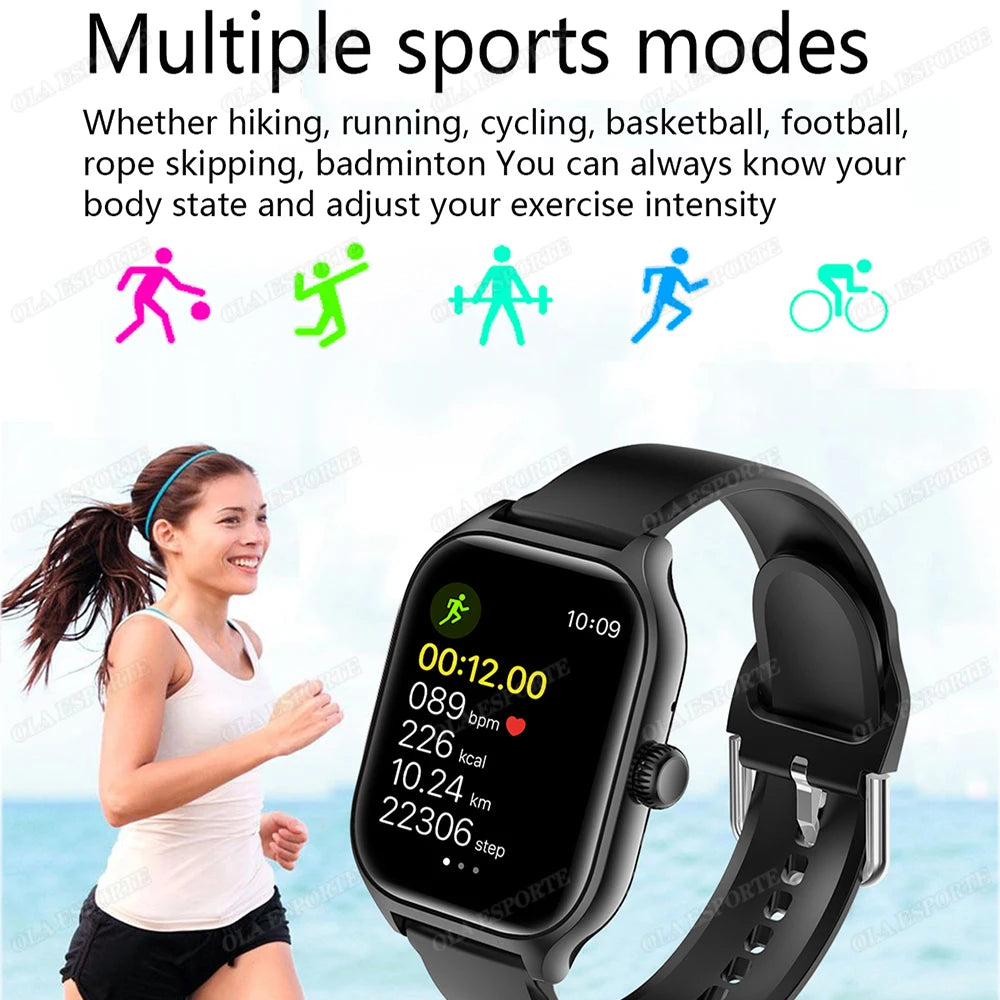 New Smart Watch 2.01'' HD Display Bluetooth Call Health Monitor Sports Mode GPS Track Smartwatch Men Women For Android IOS HT30