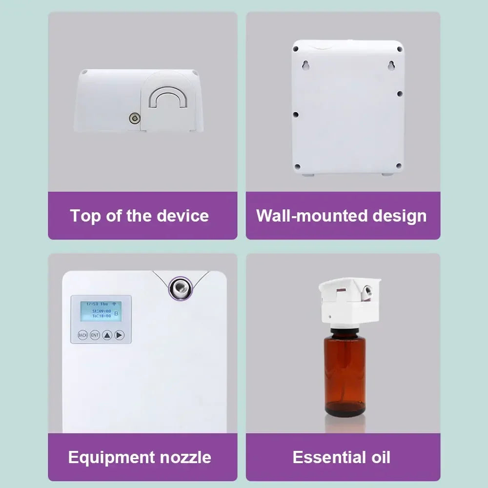 Fragrance Device for Home Hotel Waterless Aroma Diffuser 300ml WIFI Control Essential Oil Diffuser Timer Function Aromatic