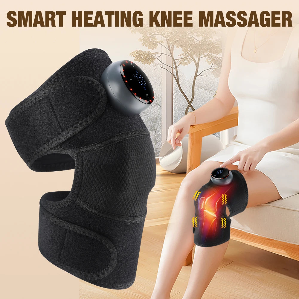 3 in 1 Cordless Thermal Knee Pad Knee Shoulder Massager Vibration Leg Arm Joint Brace Muscle Relax Joint Brace Muscle Relaxation