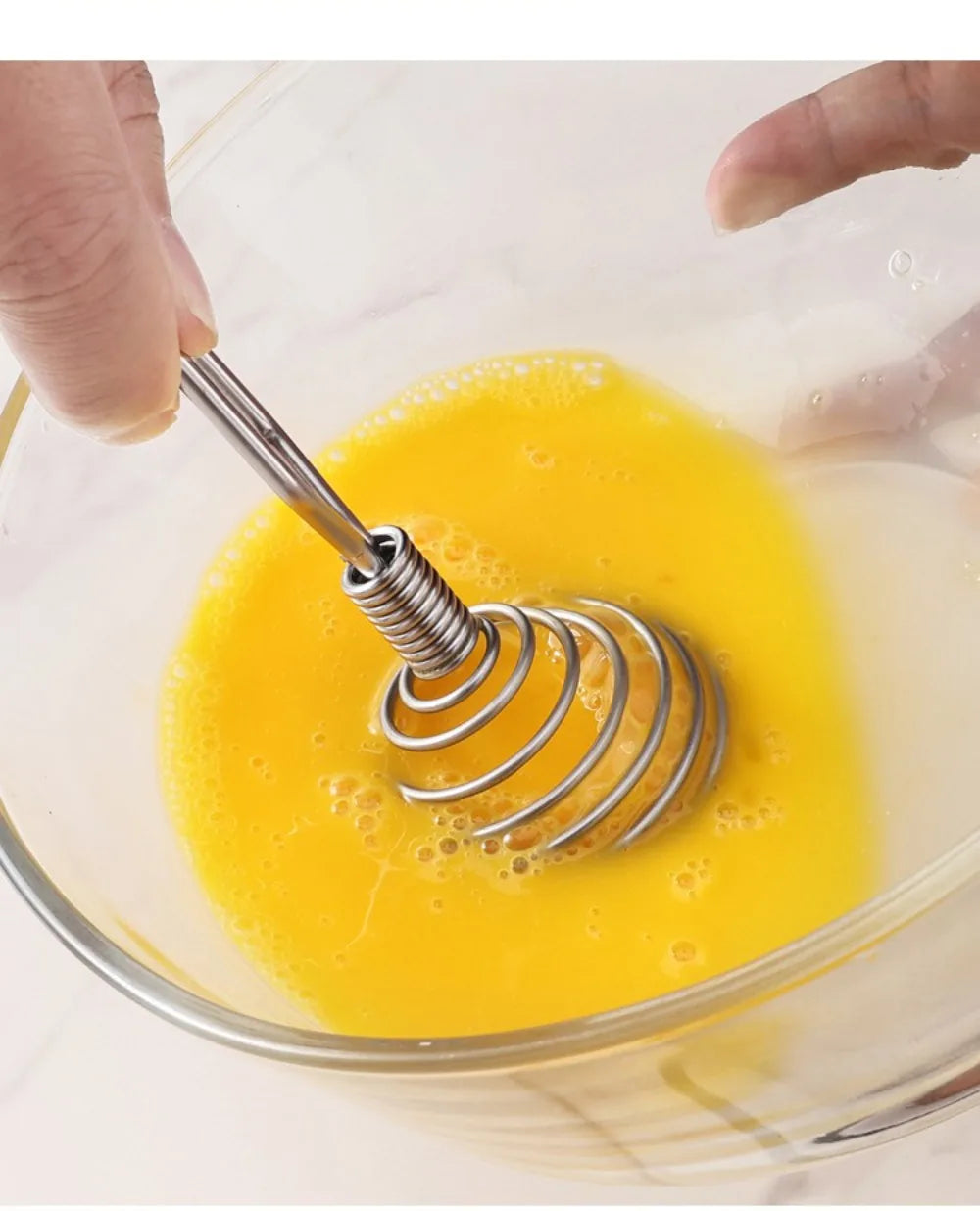 New Stainless Steel Manual Press Type Egg Beater Creative Honey Spoon Mixer Milk Jam Stirring Spoon Kitchen Baking Cooking Tools