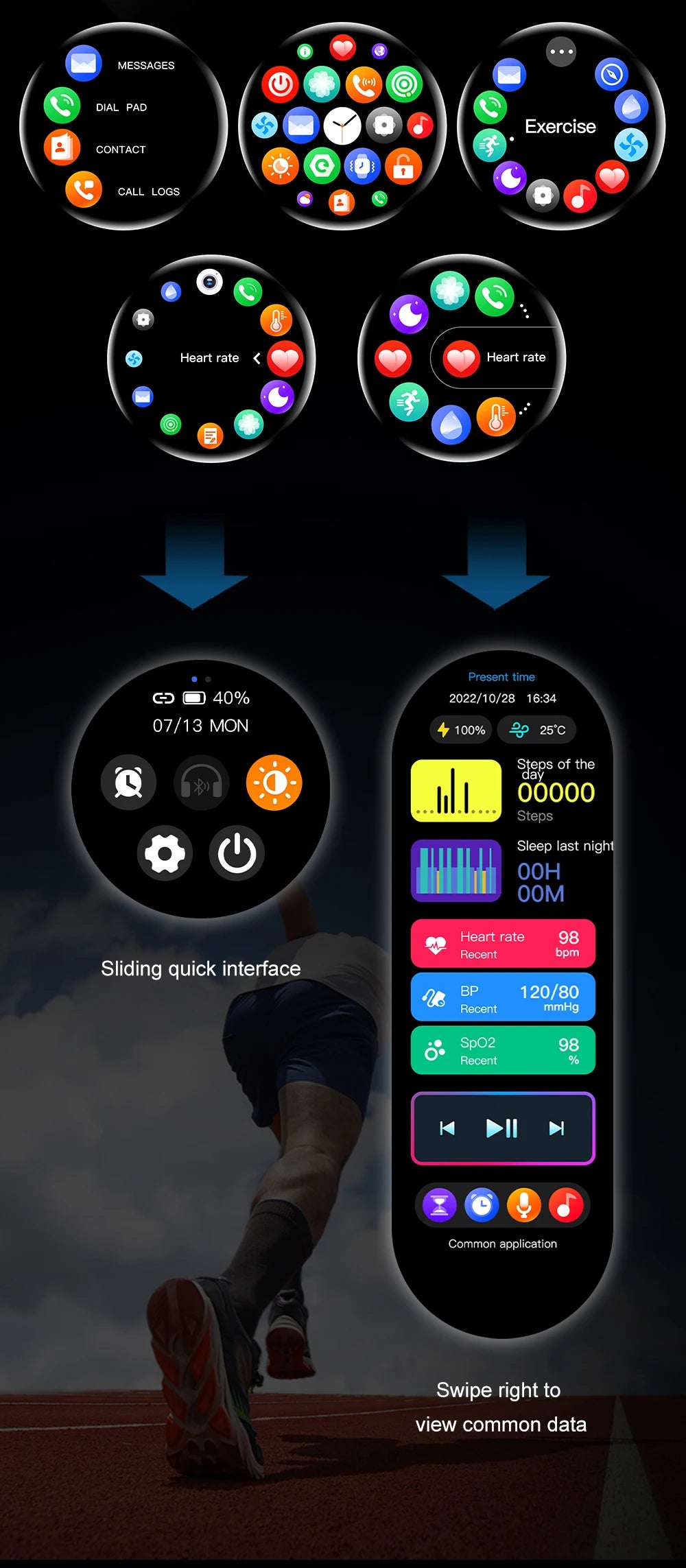 GEJIAN 2025 New TWS 2-in-1 Bluetooth Earphones Smart Watch Heart Rate Monitoring NFC BT call GPS Sports Trajectory Smartwatches