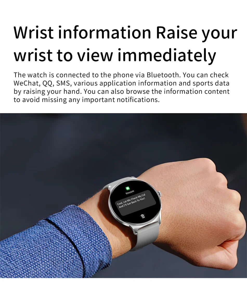 ChiBear Ultra Thin Fashion Smart Watch Women Screen Always Display Time Sports Bracelet Bluetooth Call AMOLED Smartwatch Woman