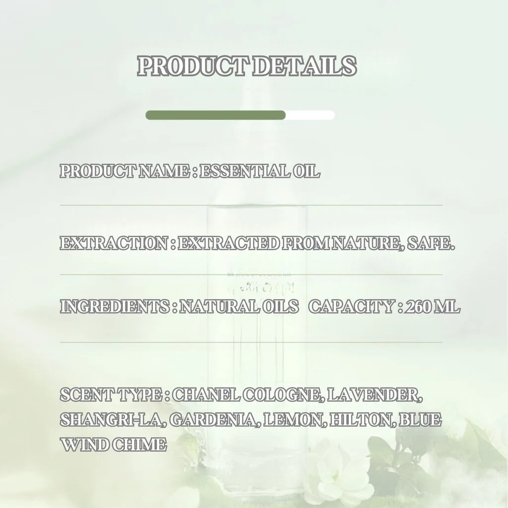 260ML Essential Oil Supplement For Aromatherapy Diffuser Hilton/Shangri-la/Lavender/Blue Wind Chimes Oil Fragrant Oil Nature Oil