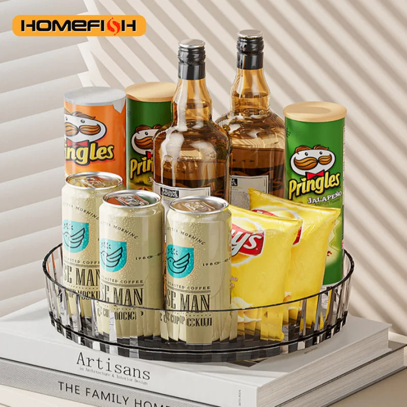 Multi-Purpose Rotating Spice Rack - Efficient Countertop Storage for Kitchen Bathroom