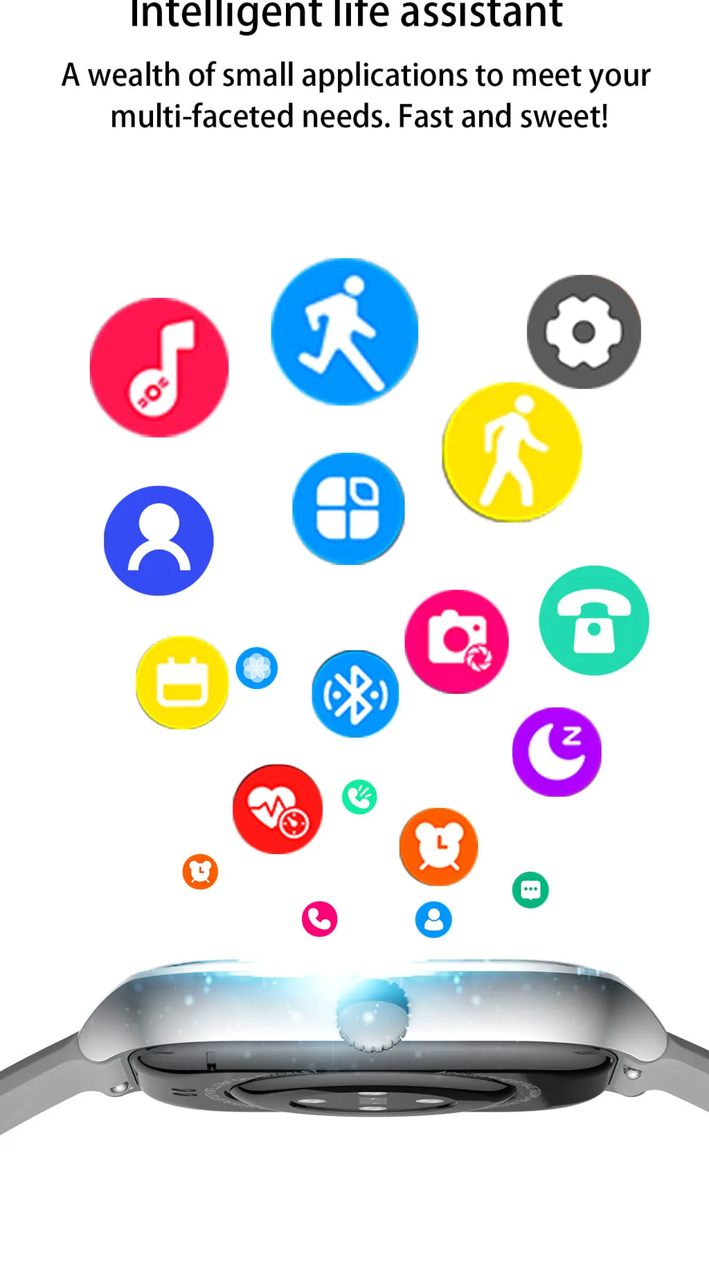 NEW 2.01'' Smartwatch Fitness Tracker Clock Sports Smartband Blood Pressure Monitor Smart Watches for Men Women IOS Android 2026