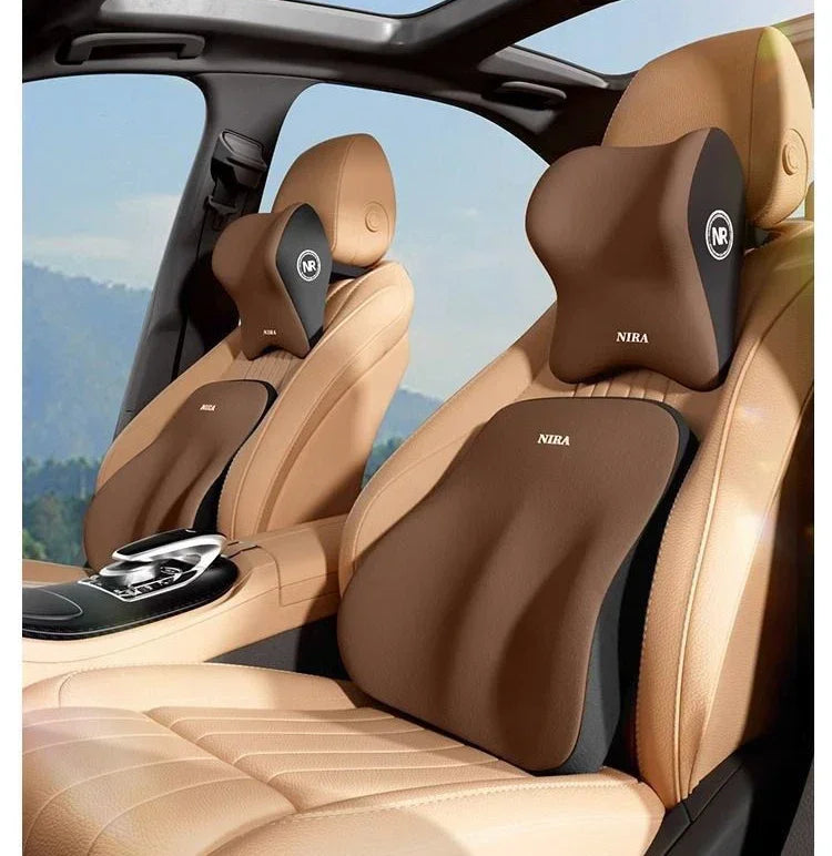 Memory Foam Car Universal Headrest Lumbar Cushion Back Cushion Lumbar Pillow Car Comfort Neck Pillow Car General Accessories