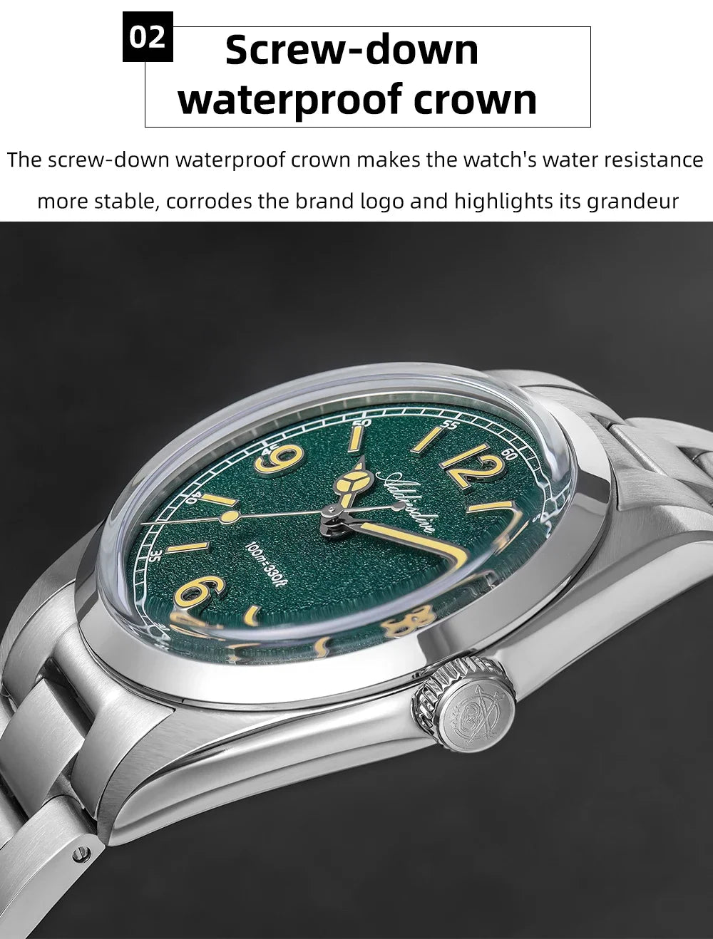 ADDIESDIVE New VH31 Quartz Watches Bubble Glass Retro Elegant WristWatch BGW9/C3 Luminous Waterproof 10Bar Men's Watch AD2518