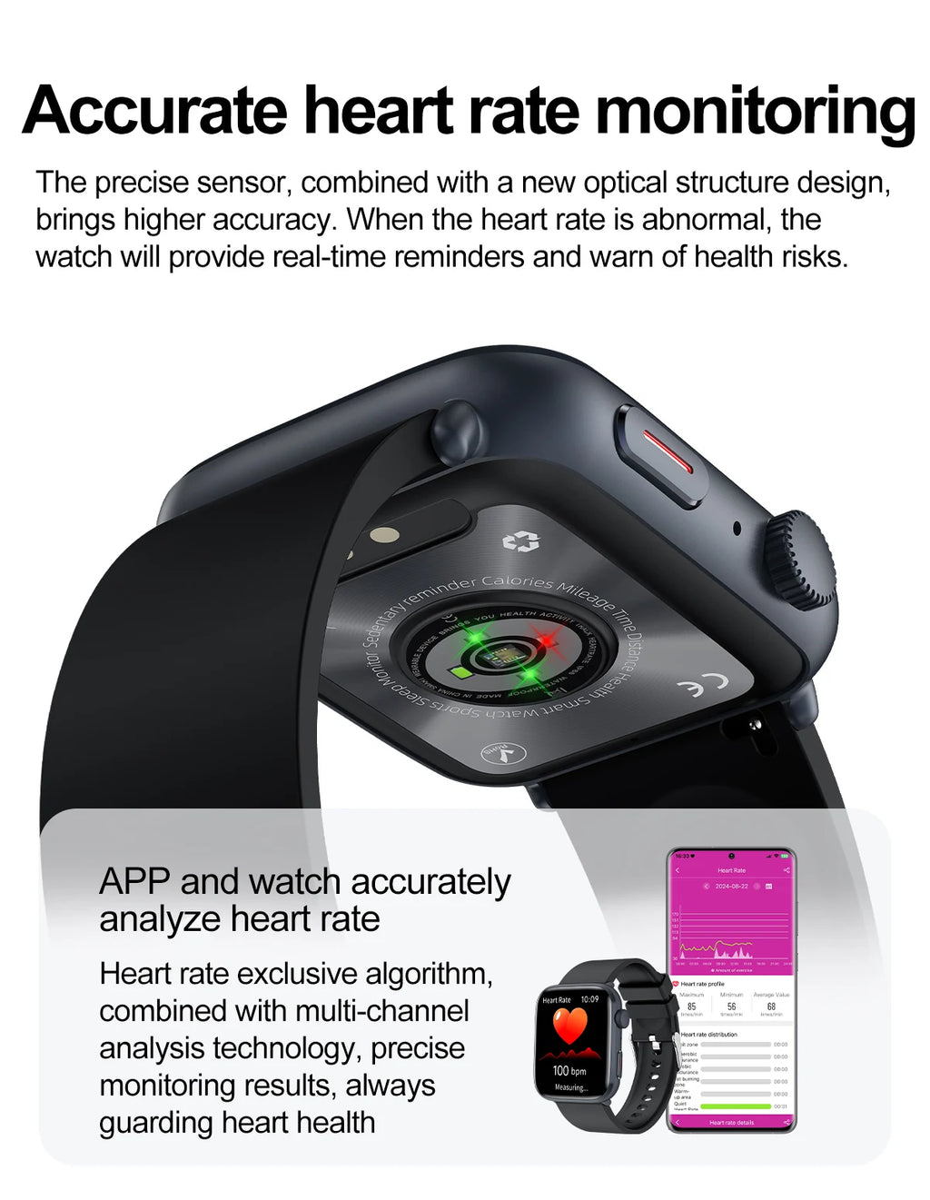 2026 Smart Watch 24/7 Women Health Full Touch Screen BT Call Waterproof Watch Sports Fitness Tracker Health Smartwatch Lady Gift