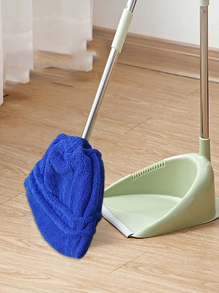 1 multifunctional coral fleece broom cloth cover floor mop, reusable ultra-fine fiber absorbent broom household cleaning accesso