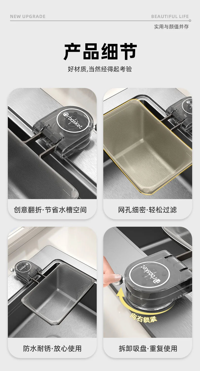 AOBT Kitchen Sink Filter Drain Disposable Residue Leftover Rack New Sink Filter for Kitchen Drainage System