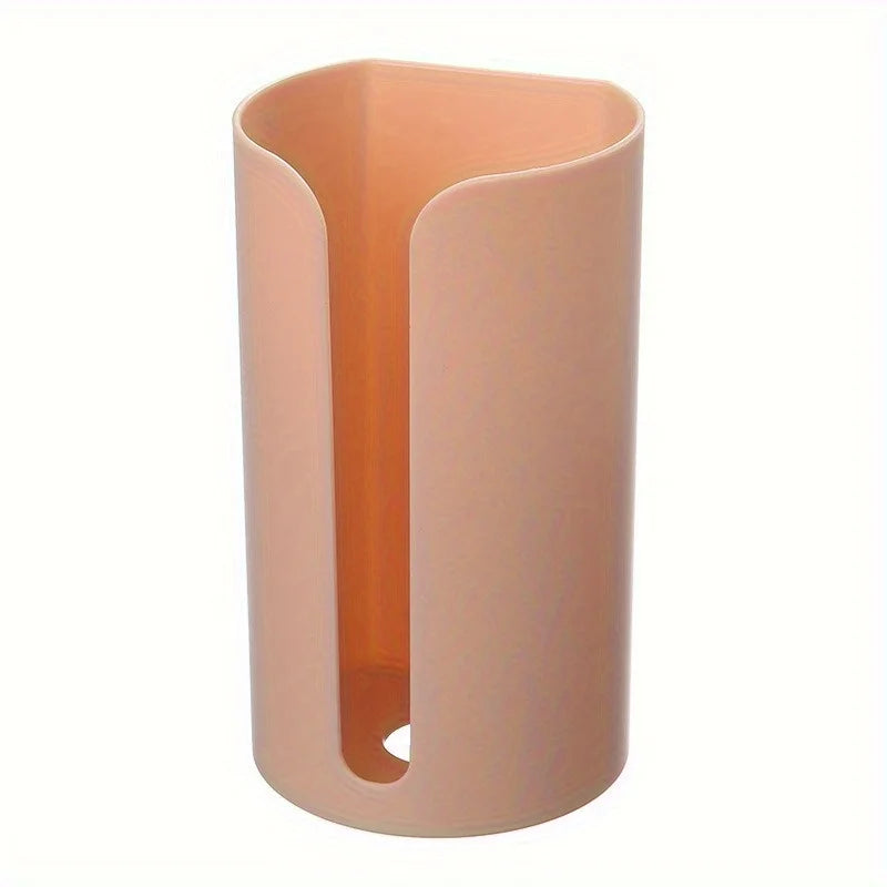 1pc Contemporary Wall-Mounted Plastic Bag Dispenser, Kitchen Garbage Bag Storage Basket, Convenient Pull-Out Organizer for Trash