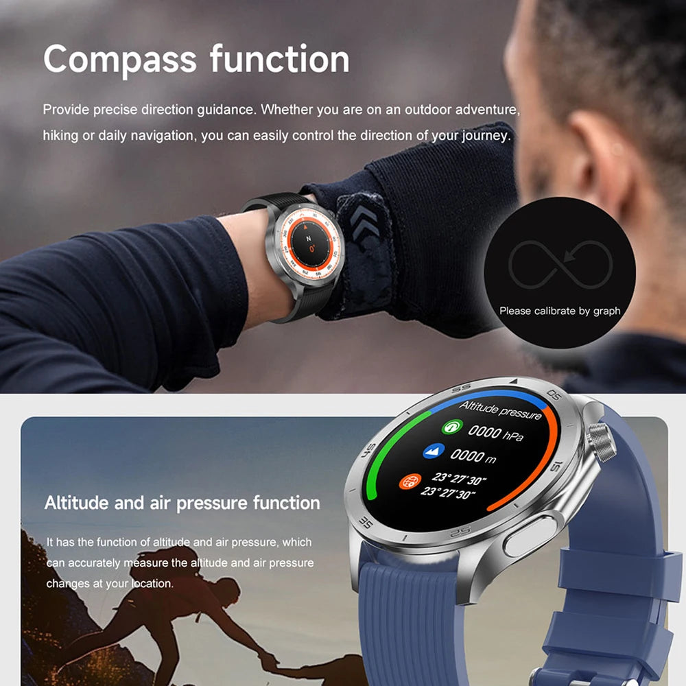 OPPO New X2 Bluetooth Call Smart Watch AMOLED HD Screen GPS Outdoor Sports Fitness Watch Health Monitoring Smartwatch Android
