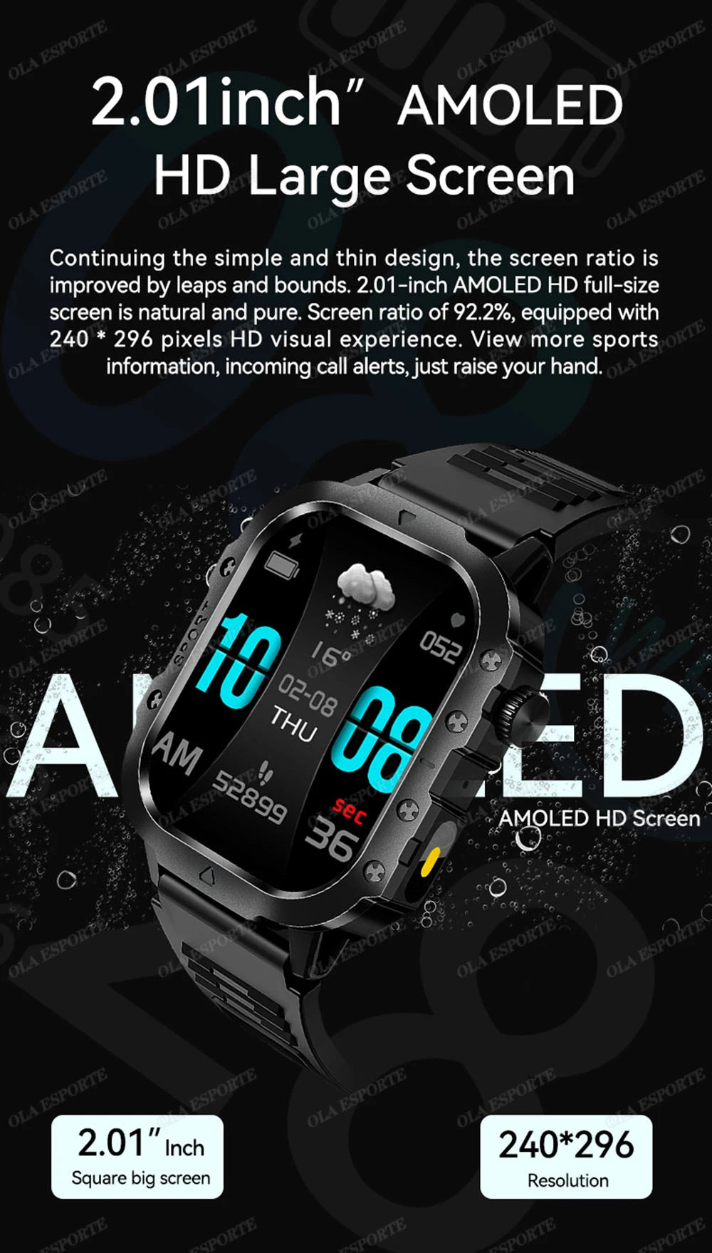 2026 New Military-grade Smart Watch Men GPS Flashlight 3ATM Waterproof Watch Bluetooth Call 100+Sport Outdoor Smartwatch Pk MA27
