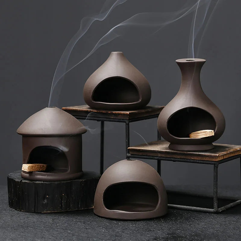 Ceramic Incense Holder for Sticks Decorative Incense Burner Tray Home Decor Smudge Ash Catcher Yoga Meditation Room Incensory