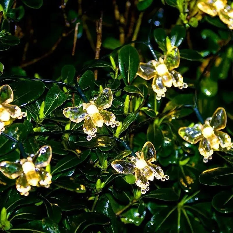 Led Solar Lamp Solar Garden Light Xmas Outdoor Decoration Lights Garden Butterfly Rose Decorative Light Outdoor Garland Lights