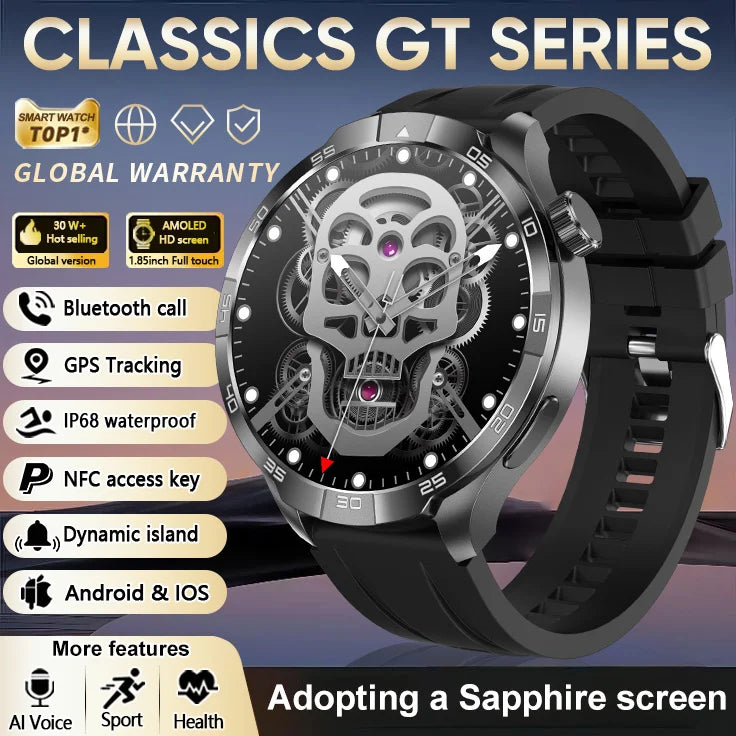 2026 Smart Watch Always display AMOLED NFC Bluetooth Call GPS trajectory Waterproof Health Sport Smartwatch Men for Android iOS