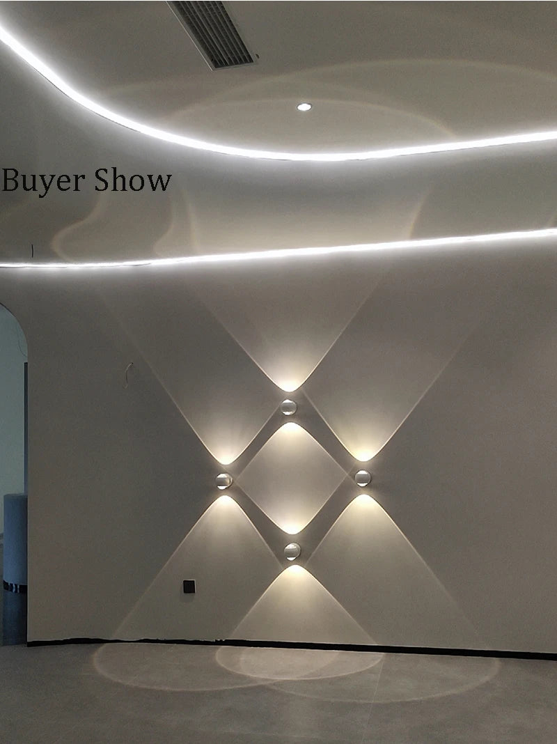 Minimalist Hallway Decor Background Wall Lamps Bedroom Bedside Wall Lights Washing Wall Sconce Up and Down Luminescence Lights