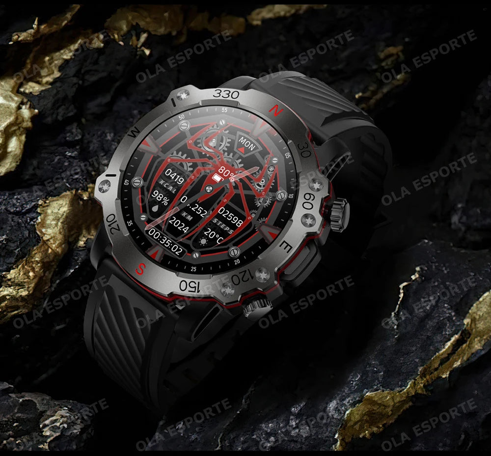 GPS Smart Watch 5ATM Waterproof Built-in Dual-band GNSS GPS Motion trajectory Military Sport Smartwatch Men 2025 New For Android
