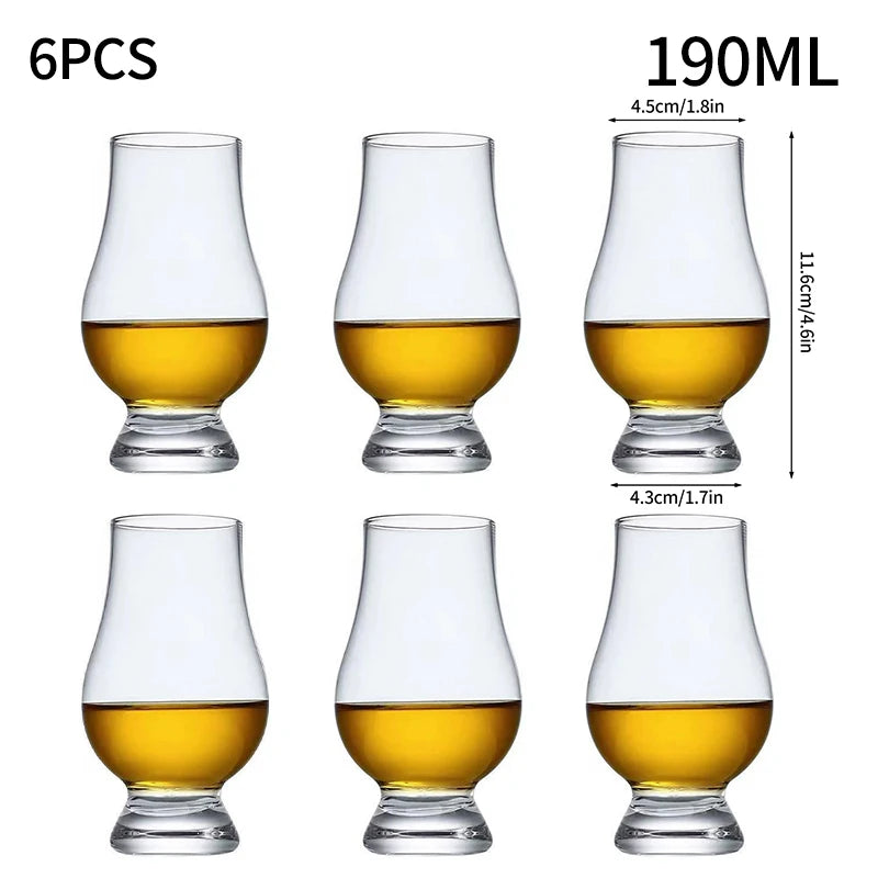 1/2/4/6Pcs Whiskey Glass Cups Scotch Liquor Barware Beer Spirits Wine Glass XO Whiskey Crystal Glass Cup Scotch Liquor Wine Cup