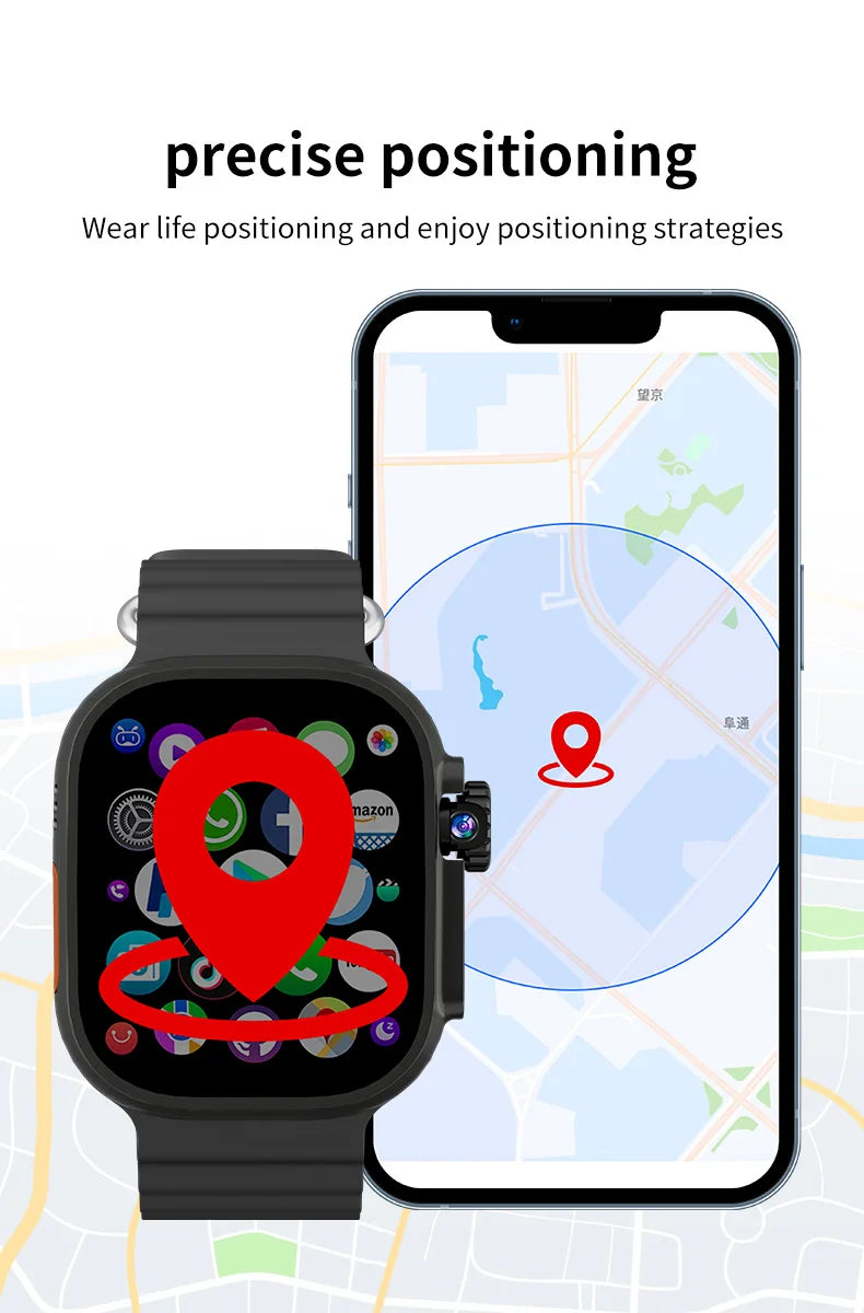 DW100 Pro+ 5G Android Smartwatch Touch ID Smart Watch With Rotary Camera 2.29inch Amoled Screen GPS WIFI NFC Google Play Store