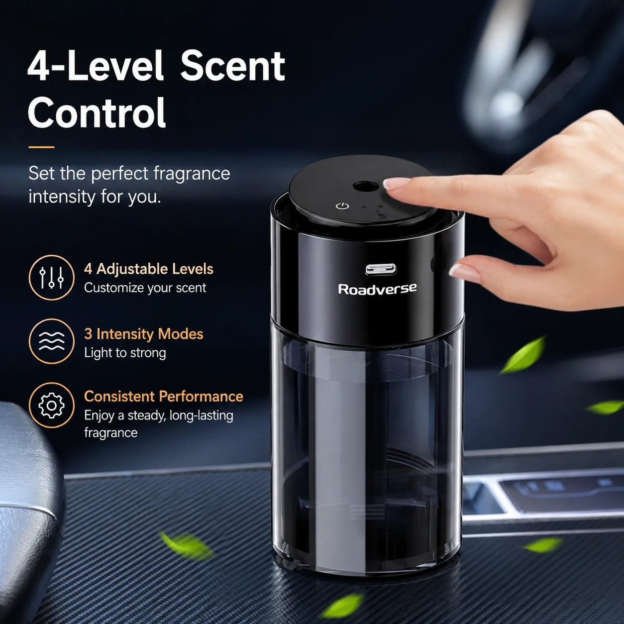 Smart Car Air Freshener Air Purifier Humidifier Fragrance Dispenser Odor Removal Decorations Dual-use Home and In-car