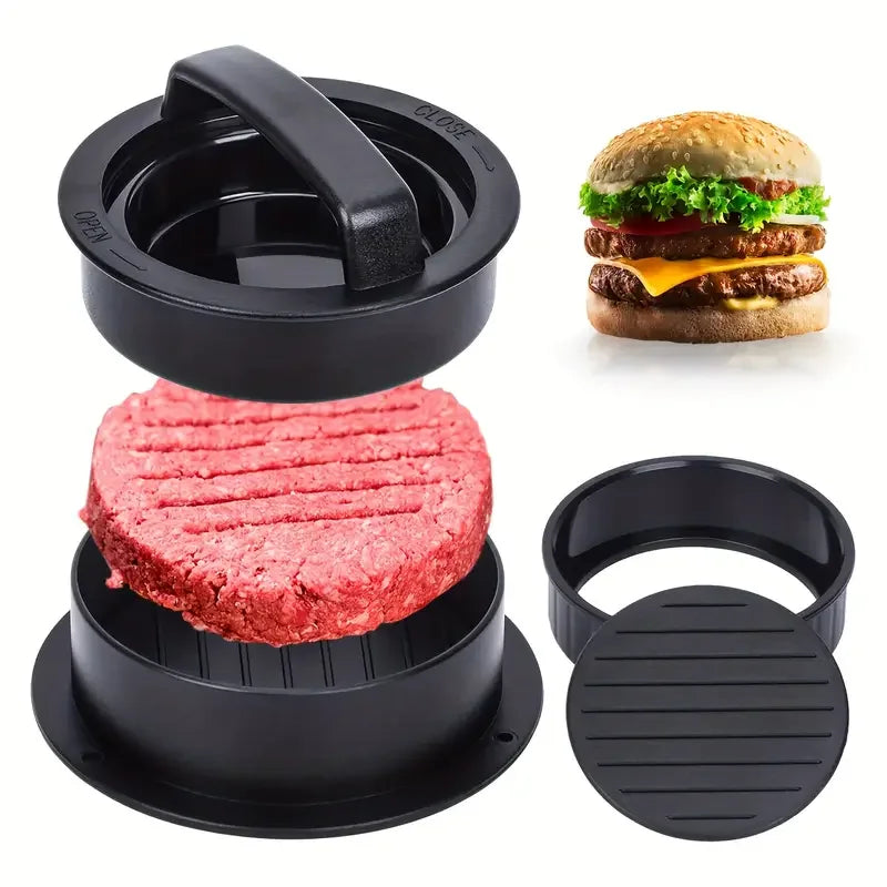Burger Press Mold & Patty Press Maker -3 in 1 stuffed hamburger patty maker Perfect for Beef,Chicken Patties-Kitchen Press Tool