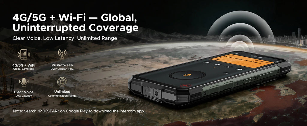 DOOGEE Fire 7 Ultra 5G Rugged Phone 125dB Speaker 13000mAh Battery Support POC 6.6'' Screen 8GB 256GB Android 15 Smartphone