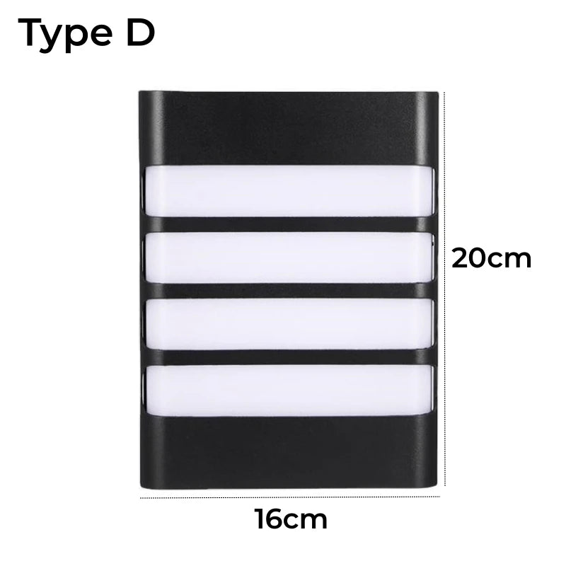 12W/18W LED Outdoor Wall Lamp Plastic/Aluminum Front Door Waterproof IP65 Sconce Garden Patio Terrace Home Wall Lighting Fixture