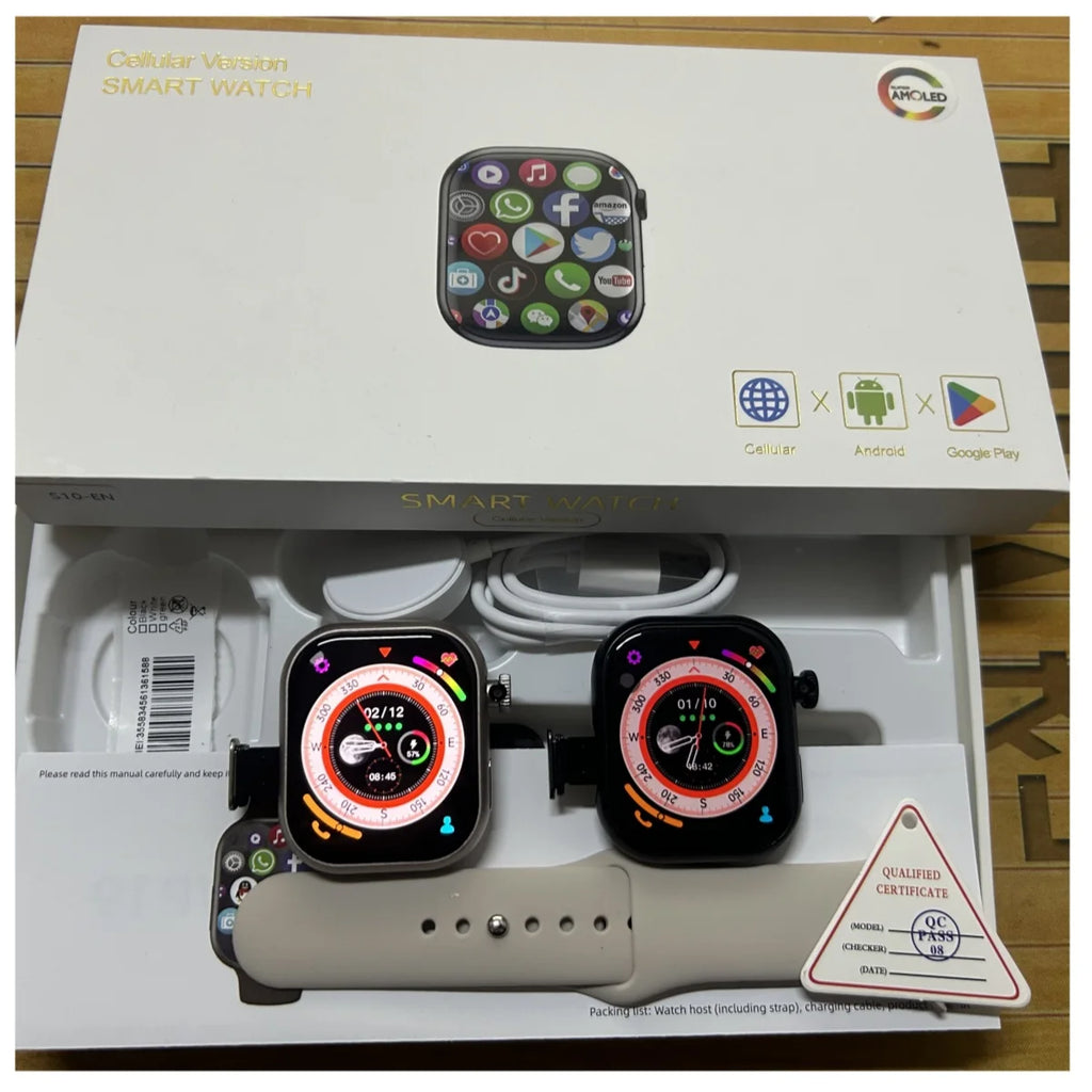 Goldenspike VP19 Smart Watch 2.29inch Amoled Smartwatch Android 9.0 Sim Card With 800W HD Rotary Camera GPS WIFI APP Store 256GB