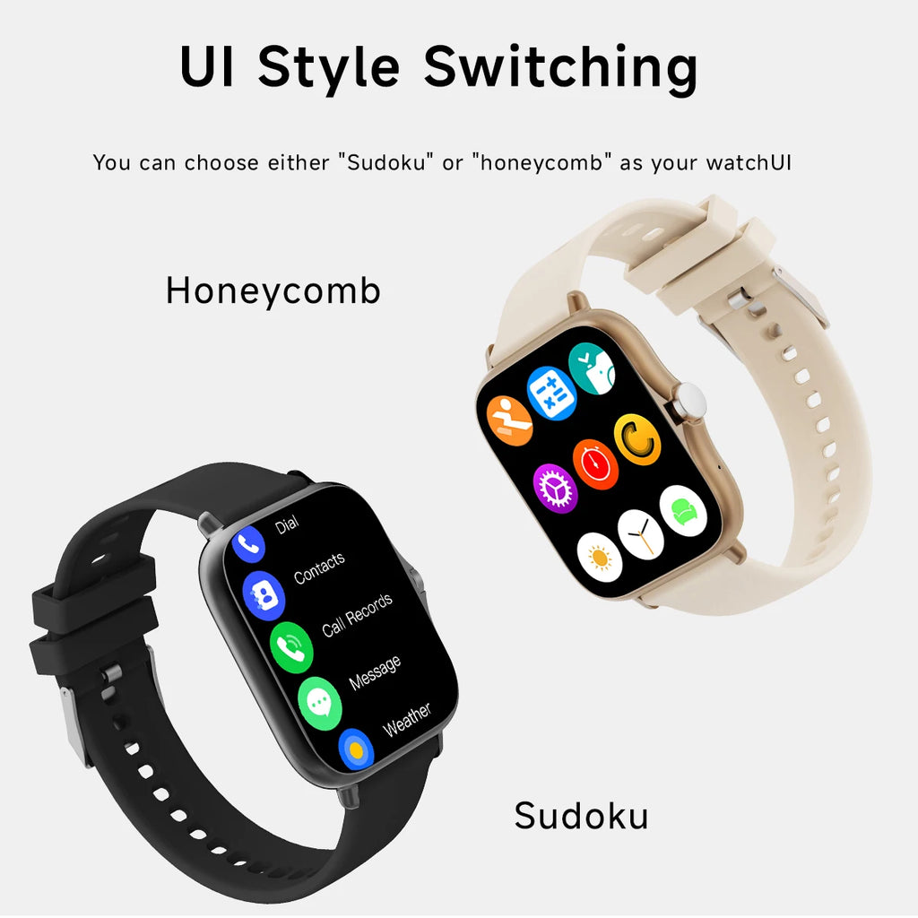 2025 New Smartwatch 1.83''HD Screen Heart Rate/Sleep Monitoring Wireless Bluetooth Call Music Control Smart Watch For Men Women