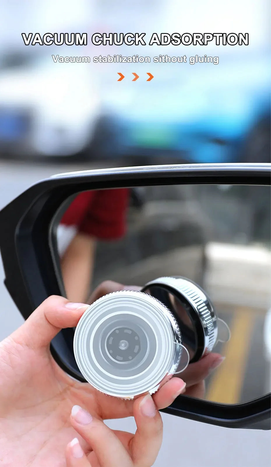 SEAMETAL 2pcs Wide Angle Car Blind Spot Mirrors 360 Adjustable Car Auxiliary Rearview Mirrors HD Suction Cup Small Round Mirror