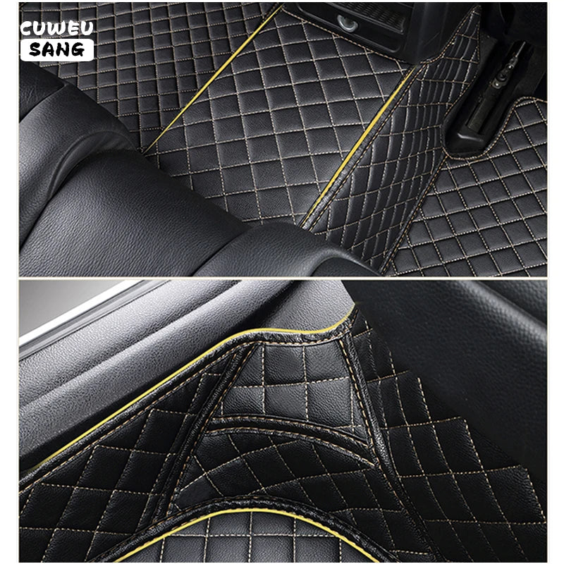 CUWEUSANG Custom Car Floor Mats For VW Touran Auto Carpets Foot Coche Accessorie