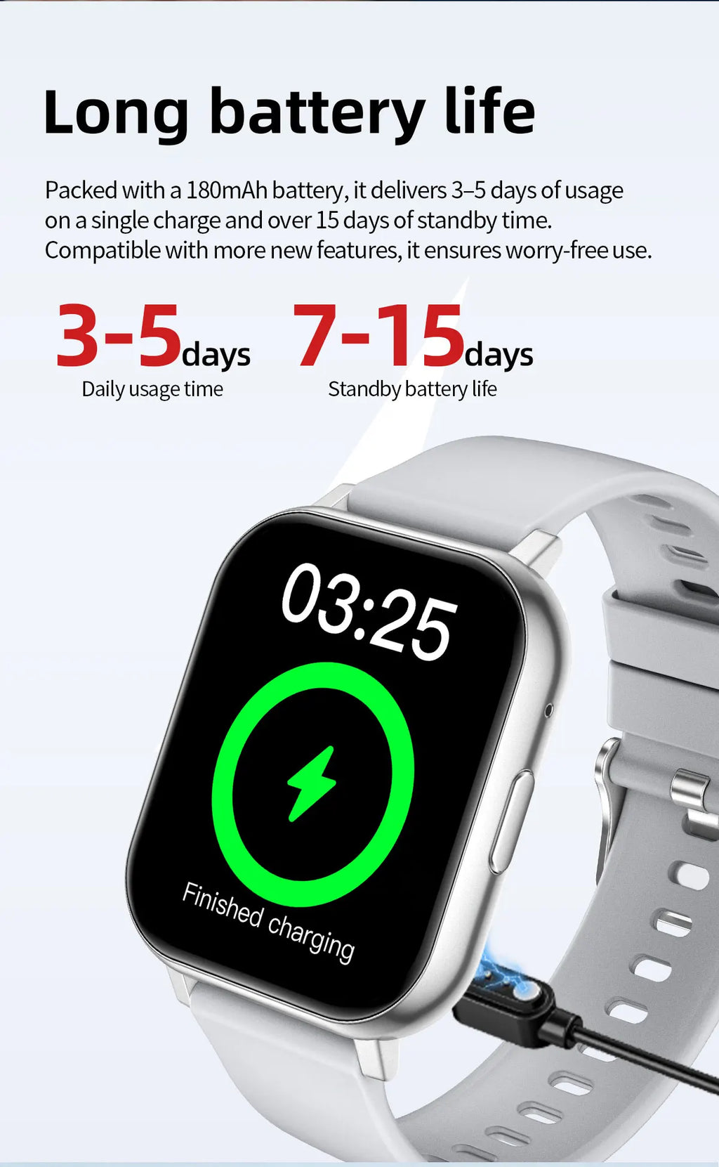 LIGE New 1.83"HD Screen Smart Watch Bluetooth Call Heart Rate Sleep Monitor Sports Tracker Waterproof Smartwatch For Android ios