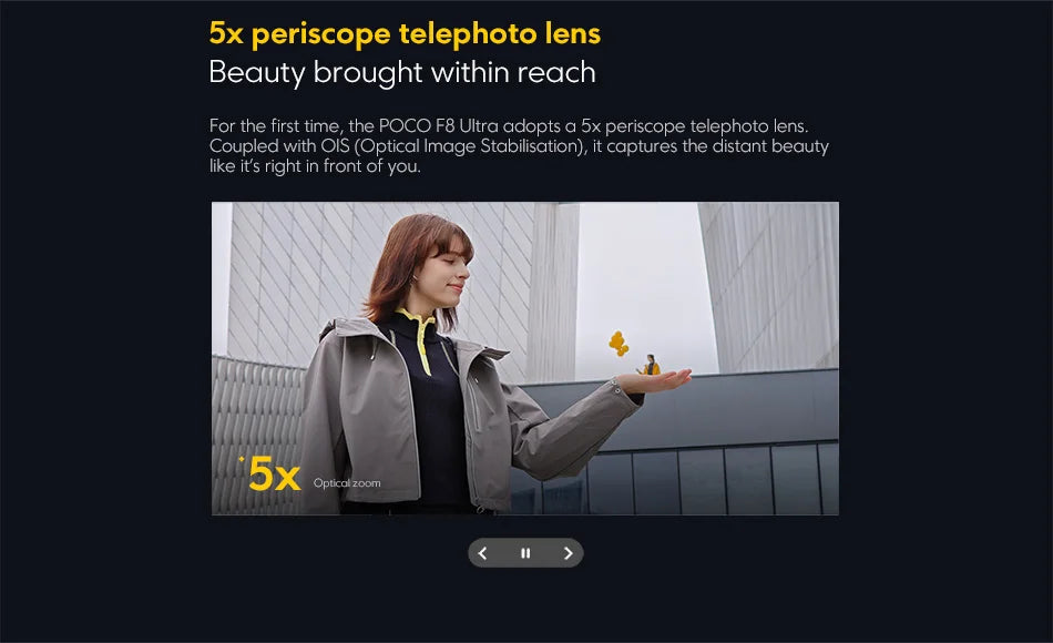 Global Version POCO F8 Ultra Snapdragon 8 Elite Gen 5 Smartphone 6.9" 120Hz AMOLED Display 6500mAh 100W Battery POCO Telephone