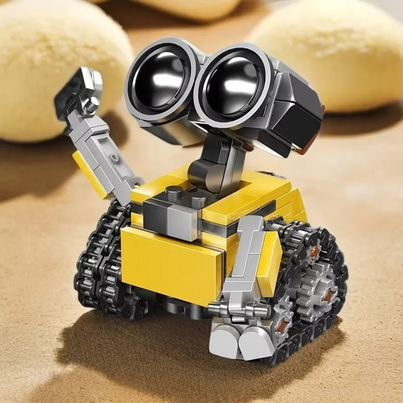 Wall.E Eve Small Particle Robot Assembly Model Kit Action Figure Boy Educational Toy Buildable Collectible No Special Effects