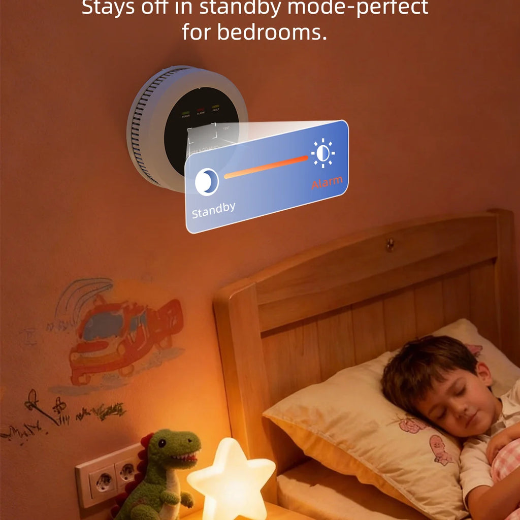 Independent Smoke detector Carbon Monoxide Alarm Combo，2 in 1 Smoke & CO Alarm for Home Security Protection Smoke Alarm