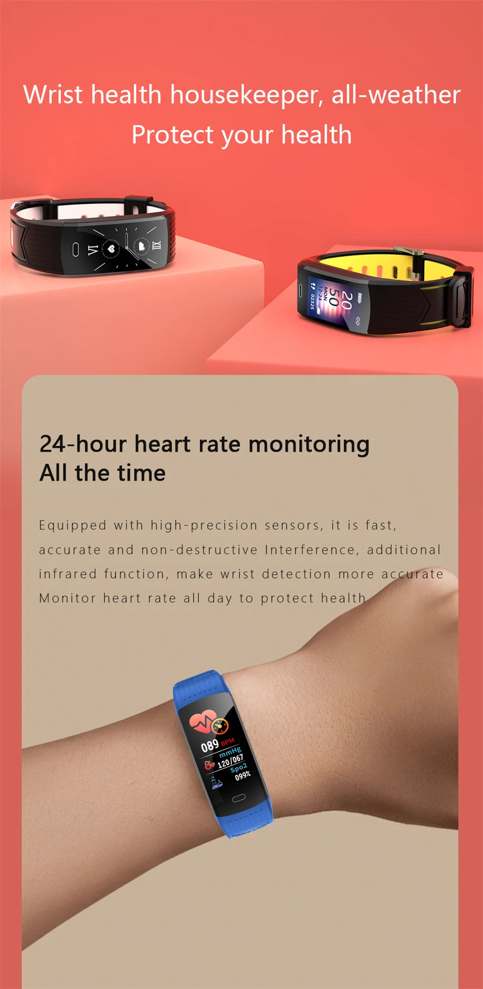 FOXBOX 2025 For All Smartphone Connections Smart Bracelet Fitness Sports Men Woman Band Couple Smartwatch Waterproof Watch LIGE
