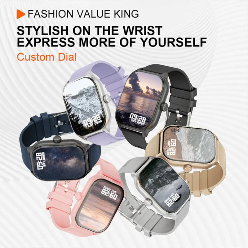 LAXASFIT 2025 New Smart Watch 2.01” Inch HD Screen Bluetooth Talk Pedometer IP68 Waterproof 123 Sport Modes Man Woman Watch Gift