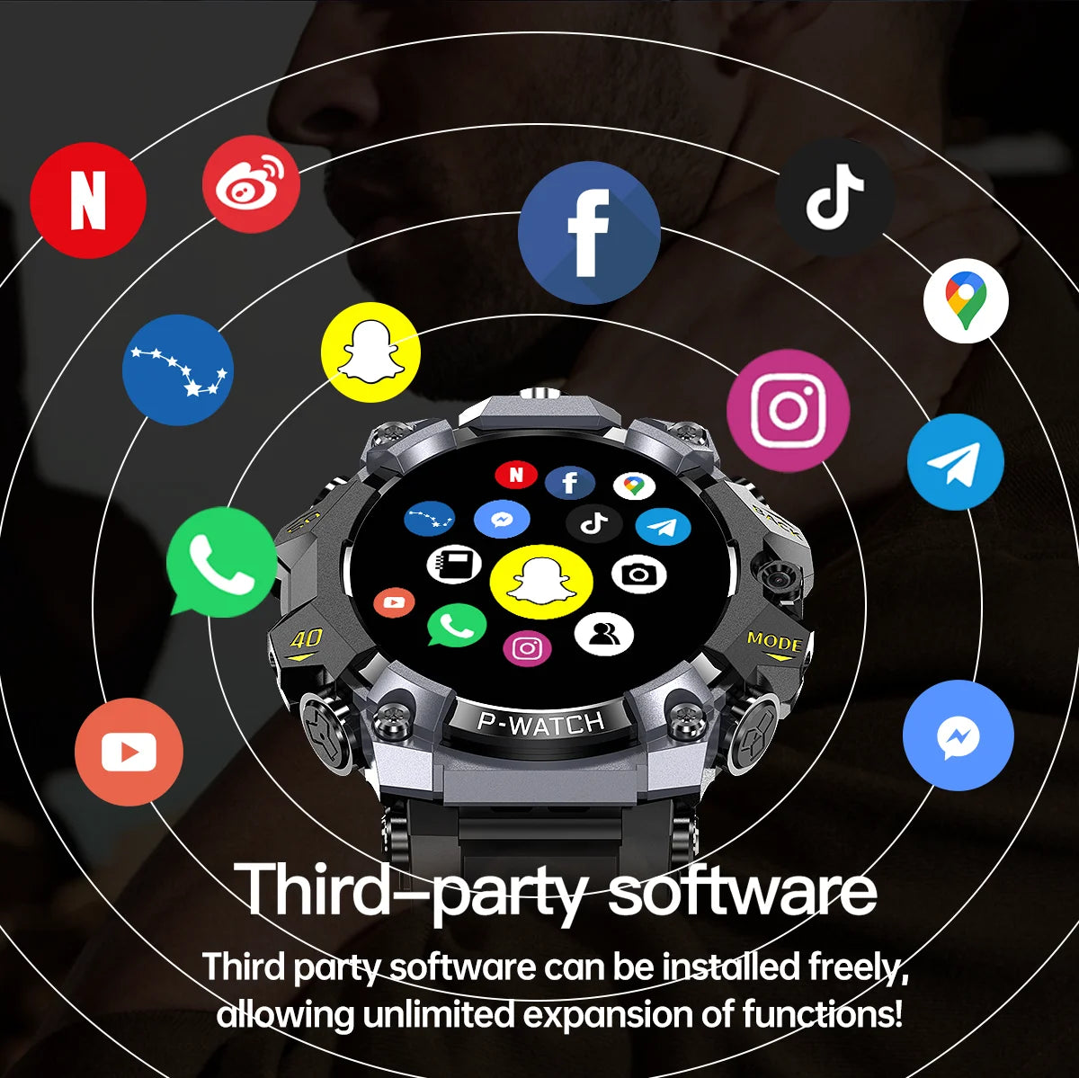 Q668 Smart Watch Android 10.0 1.95inch Amoled 720*720 5G Cellular Version Smartwatch With 800W Dual Camera GPS WIFI Sim Card