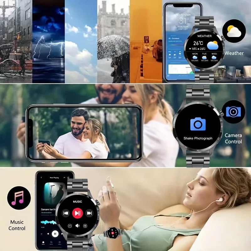 New Bluetooth Call Music Men's Smart Watch GPS Movement records NFC IP68 Waterproof Women Health Monitoring Smart Bracelet Gift