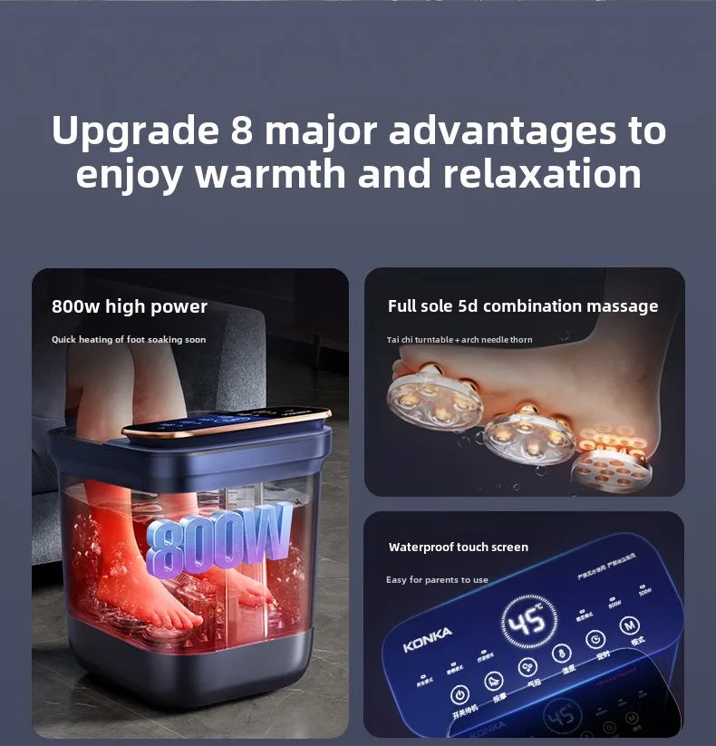 Electric massage of foot bath for heating constant temperature foot bath for 2024 new home fully automatic foot bath tub