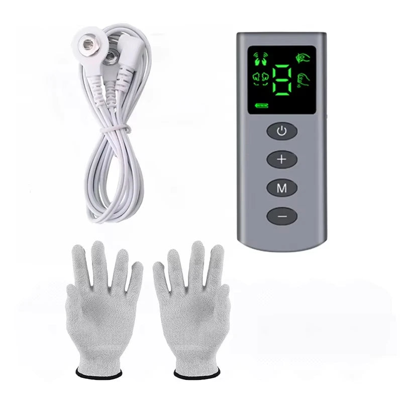 Hot Sale TENS/EMS Massage Gloves 4 Mode Palm Muscle Stimulator Portable Beauty Physiotherapy Handheld Pain Relief Massager Glove