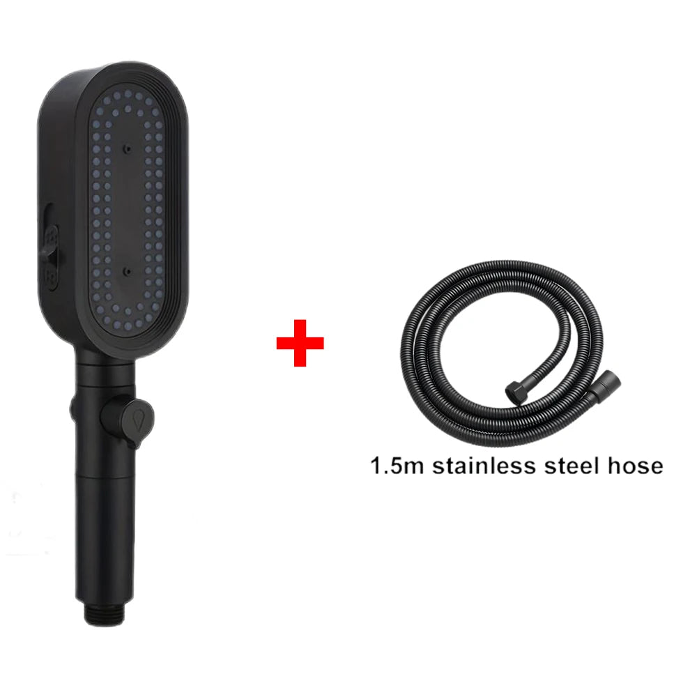 3 Modes Powerful Shower Head Anti-clogging and Easy To Clean Anti Anti-limescale Shower Head Handheld Flexible Bath  Shower Head