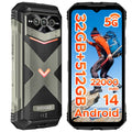 DOOGEE V Max Pro 5G Rugged Phone Dimensity 7050 6.58'' 120Hz 22000mAh Large Battery 12GB+512GB Lighting Effect 5g Smartphone