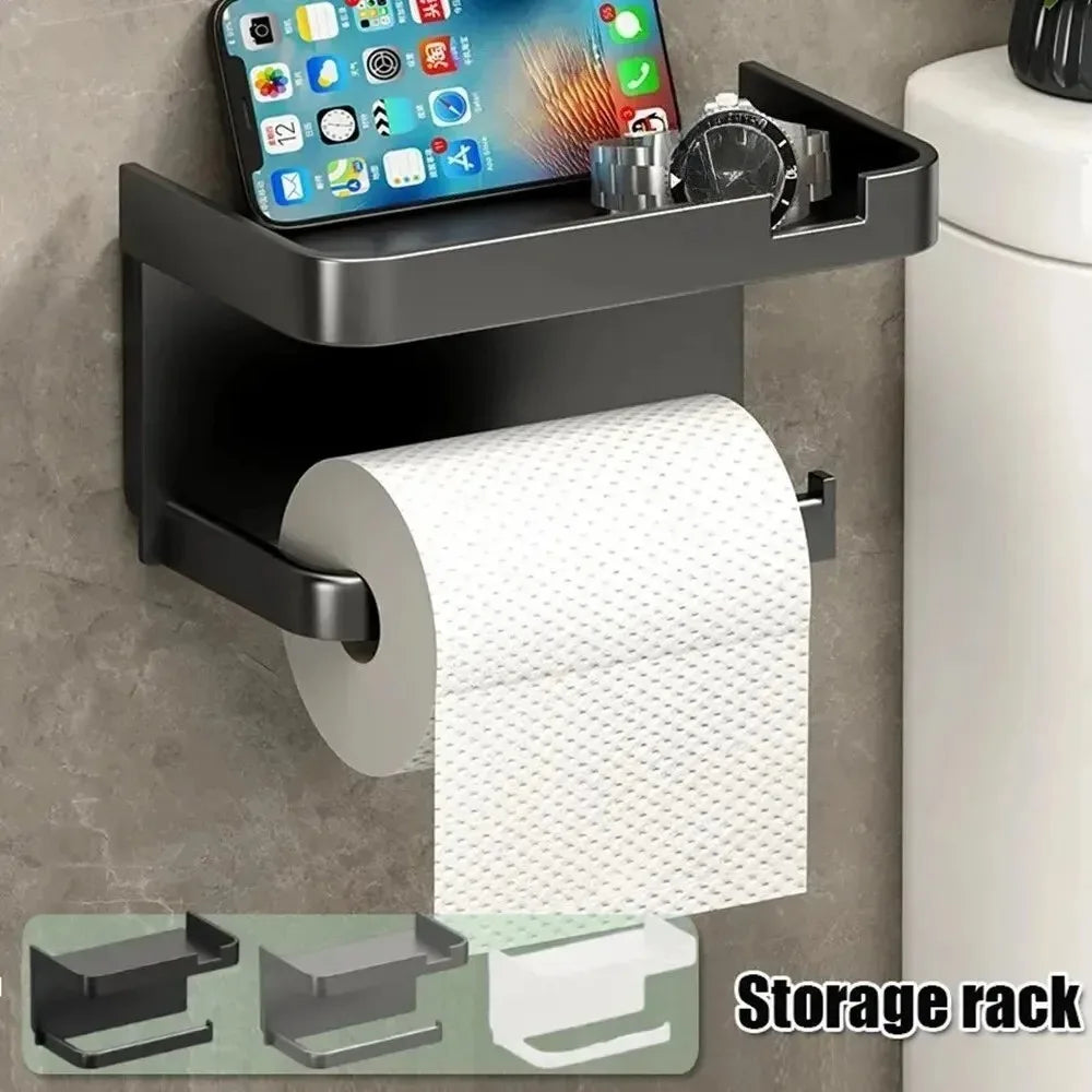 Toilet Paper Holder Plastic Storage Rack Kitchen Towel Placement Of Seasoning Bottles Bathroom Wall Roll Of Paper Phone Storage