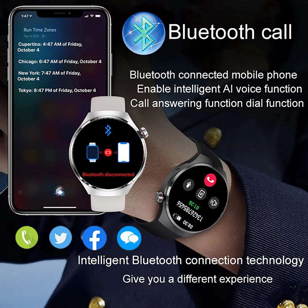 2025 New Bluetooth Call Smart Watch Men For Xiaomi IP68 Waterproof GPS Sports  AMOLED HD Large Screen Heart Rate NFC Watch Gift