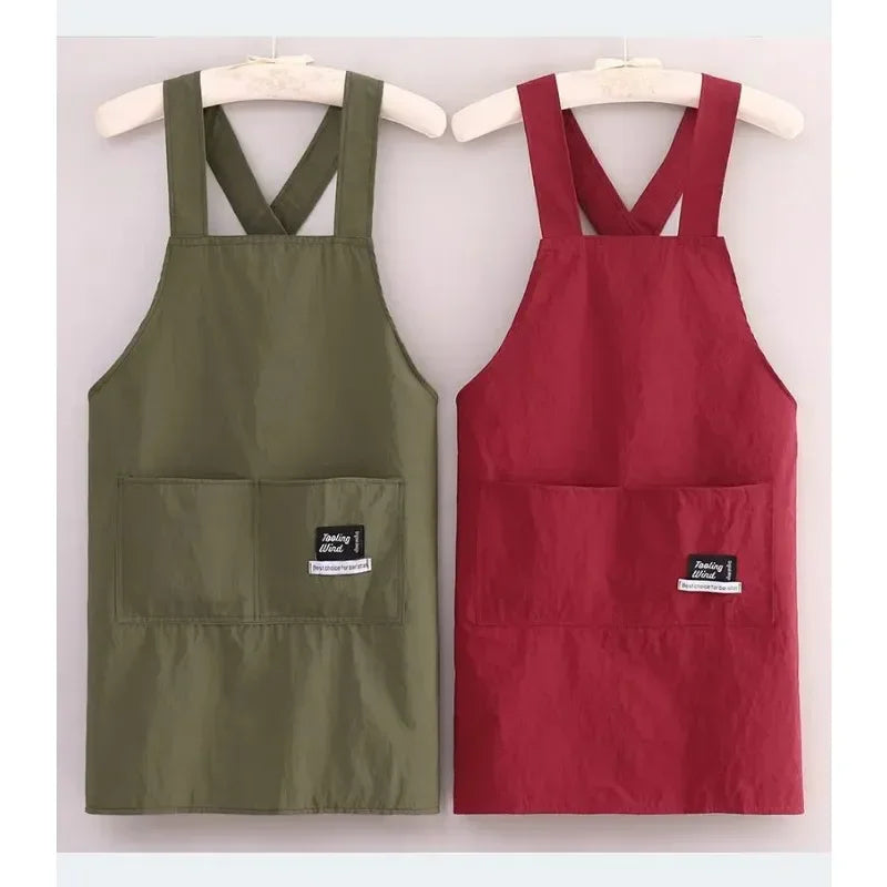 Multi-Purpose Unisex Breathable Waterproof Kitchen Apron Adjustable Strap Oil Resistant Bib for Cooking Cleaning Restaurant Work