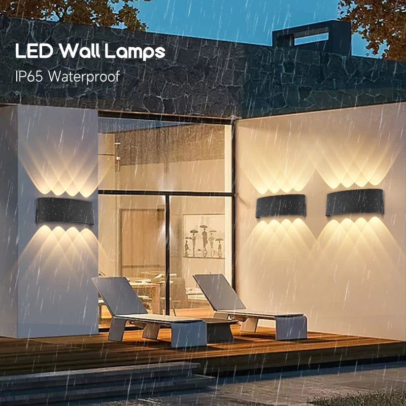 LED Wall Light AC110V-220V Outdoor Waterproof Home Decoration Up Down Wall Interior Lamp Living Room Bedroom Stairs Lighting